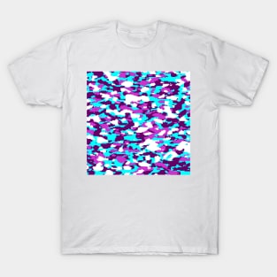 Blue and purple Camo pattern digital Camouflage T-Shirt